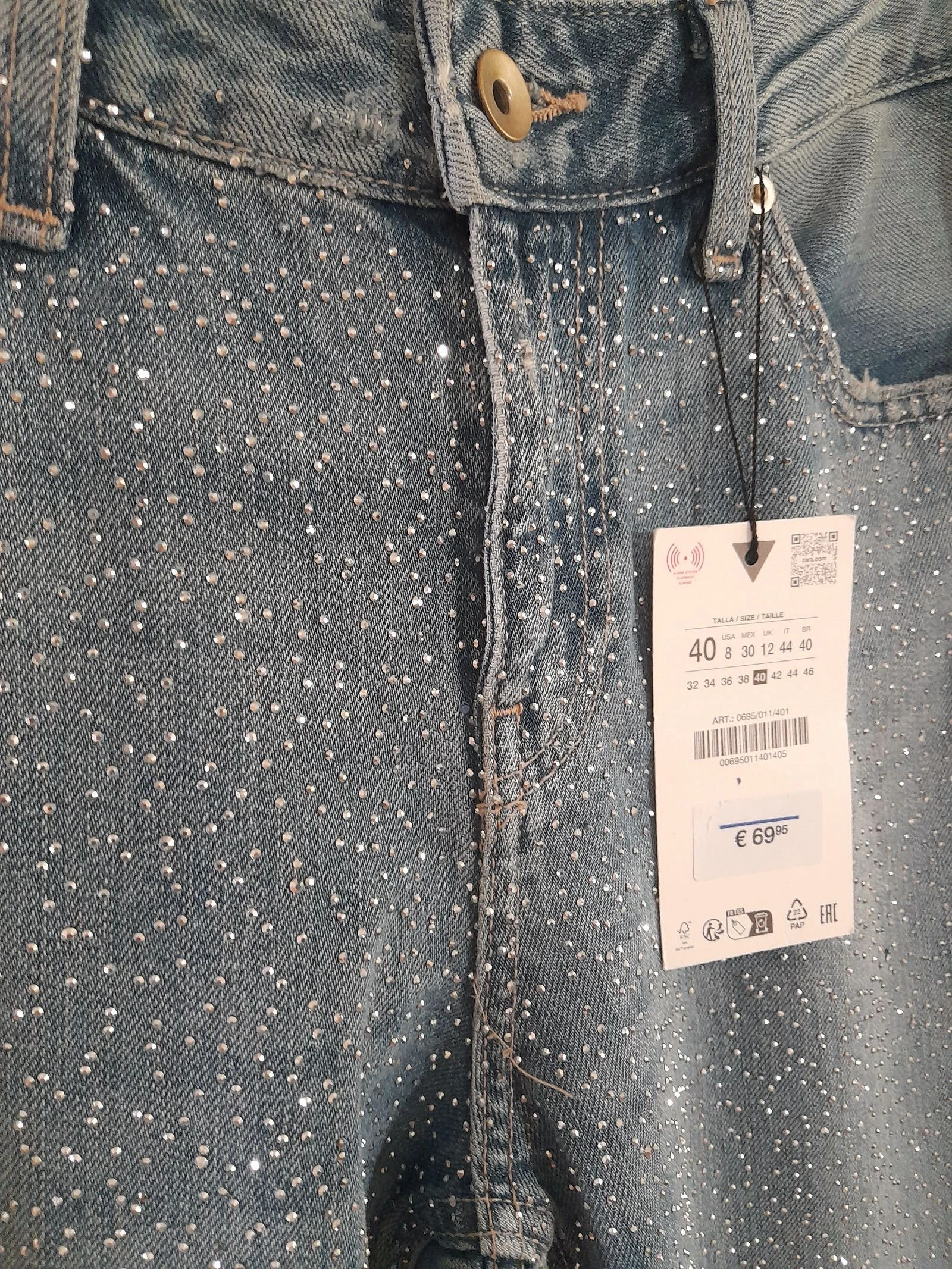 Jeans Zara avec Paillettes L 🩵 – photo 3